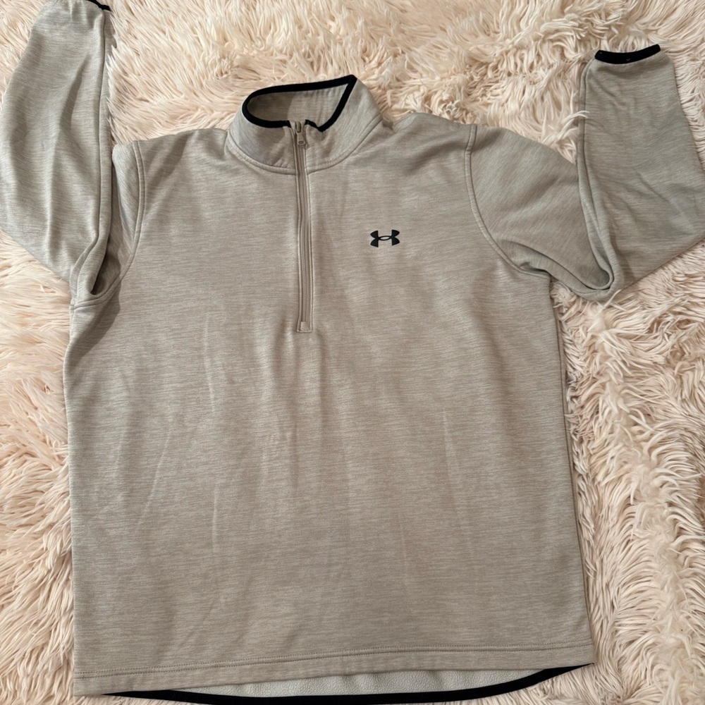 Under Armour Men's Gray Quarter-Zip Shirt Pull over sweater jacket golf